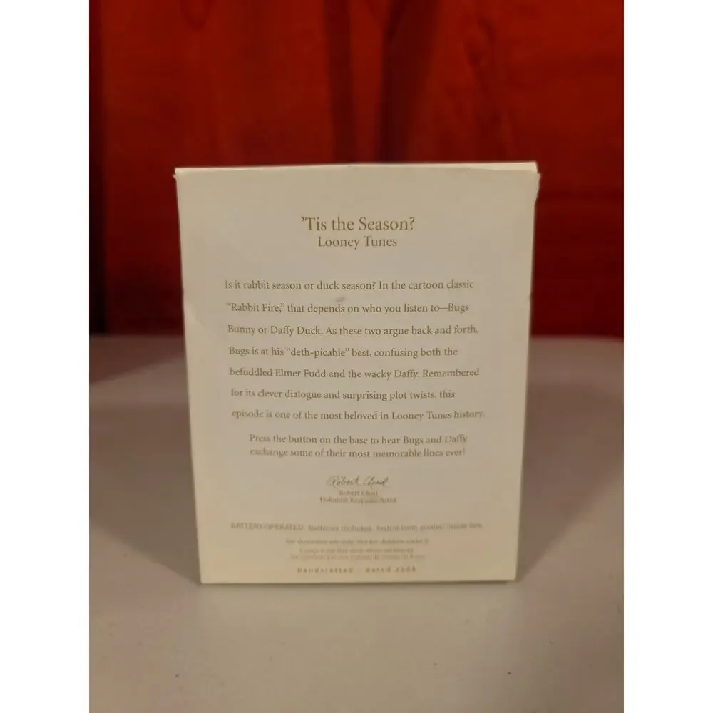 Hallmark Keepsake Looney Tunes Tis the Season Bugs Elmer Daffy Sound Ornament D